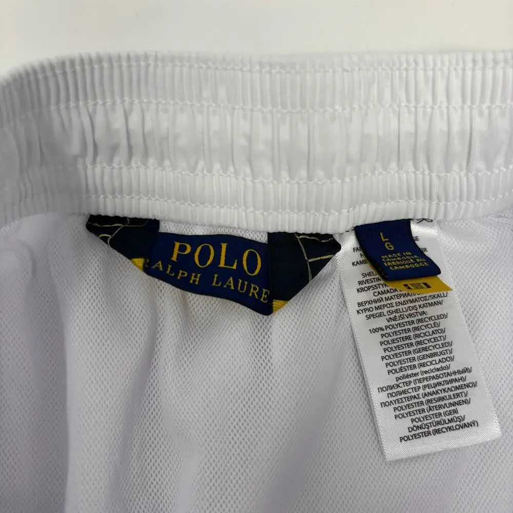 Polo Ralph Lauren Mens Large Multicolor Beach Pattern Stretch Waist Swim Trunks